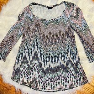 Women’s 3/4 sleeve Salaam (Boutique Brand) Pastel & Black Top